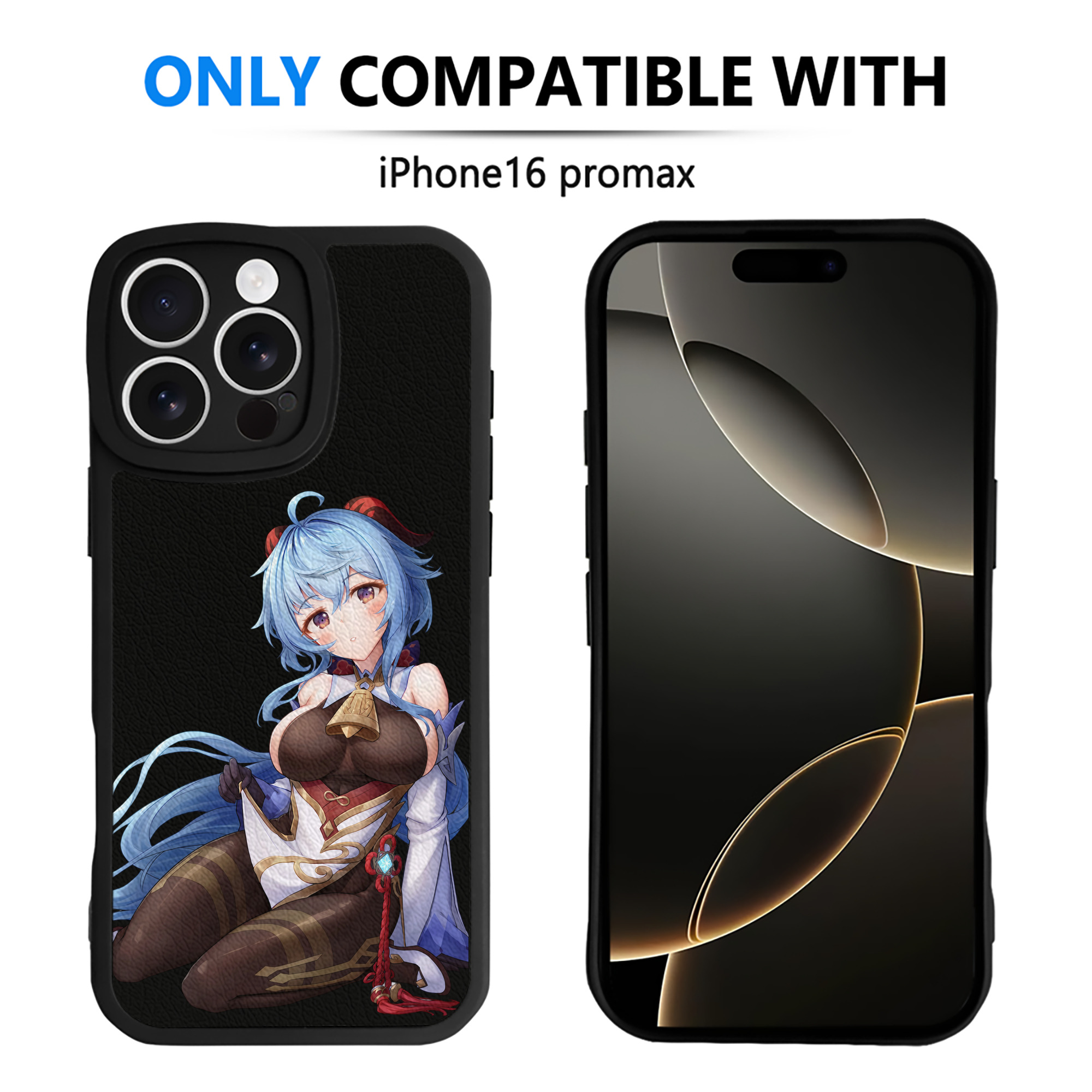 げんし神 甘雨 かんう genshin Ganyu 【iPhone 16シリーズ対応】シリコンスマホケース（レザー調） 材質：シリコン